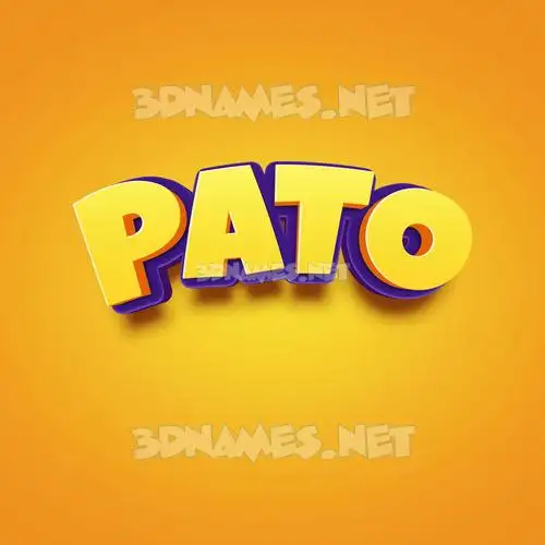 pato in Orange Toon style - 3D name wallpaper pato in Orange Toon style - 3D name wallpaper