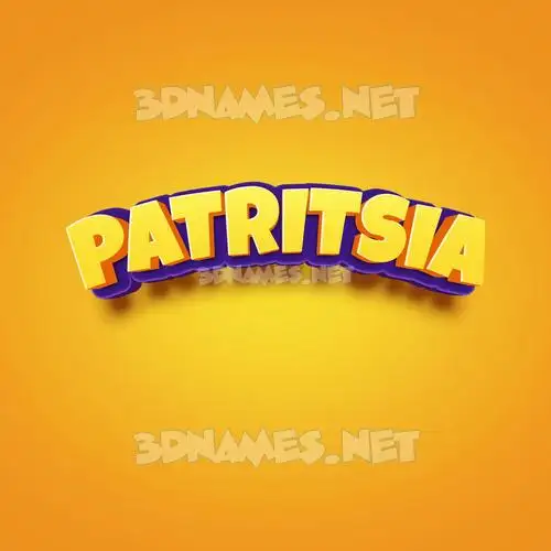 patritsia in Orange Toon style - 3D name wallpaper