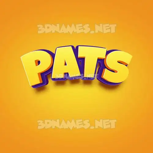 pats in Orange Toon style - 3D name wallpaper pats in Orange Toon style - 3D name wallpaper