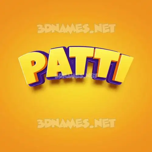 patti in Orange Toon style - 3D name wallpaper
