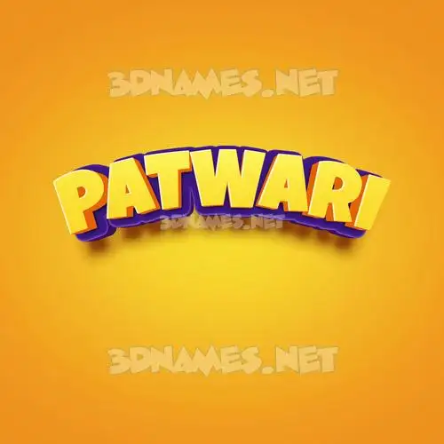 patwari in Orange Toon style - 3D name wallpaper patwari in Orange Toon style - 3D name wallpaper