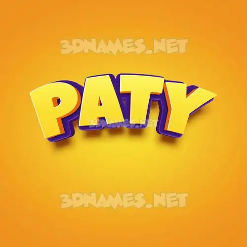 paty in Orange Toon style - 3D name wallpaper paty in Orange Toon style - 3D name wallpaper