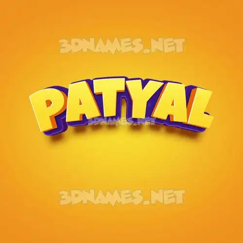 patyal in Orange Toon style - 3D name wallpaper patyal in Orange Toon style - 3D name wallpaper