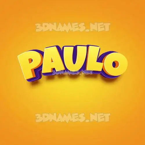 paulo in Orange Toon style - 3D name wallpaper paulo in Orange Toon style - 3D name wallpaper
