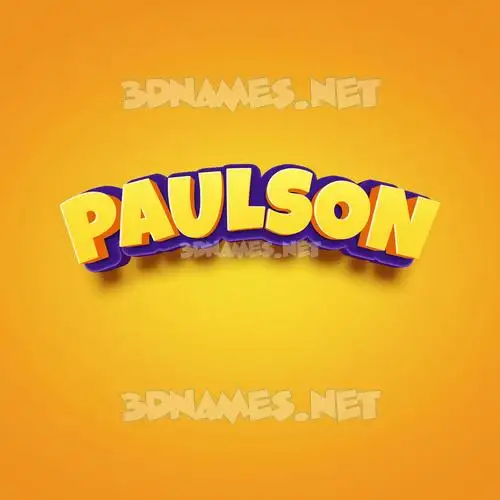 paulson in Orange Toon style - 3D name wallpaper paulson in Orange Toon style - 3D name wallpaper