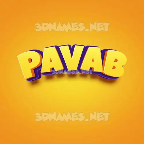pavab in Orange Toon style - 3D name wallpaper pavab in Orange Toon style - 3D name wallpaper