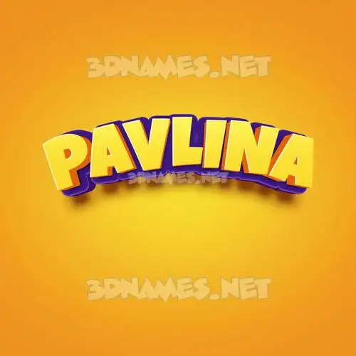 pavlina in Orange Toon style - 3D name wallpaper