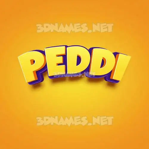 peddi in Orange Toon style - 3D name wallpaper peddi in Orange Toon style - 3D name wallpaper