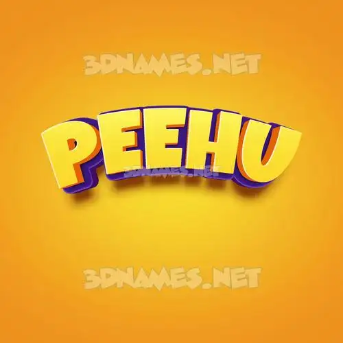 peehu in Orange Toon style - 3D name wallpaper peehu in Orange Toon style - 3D name wallpaper