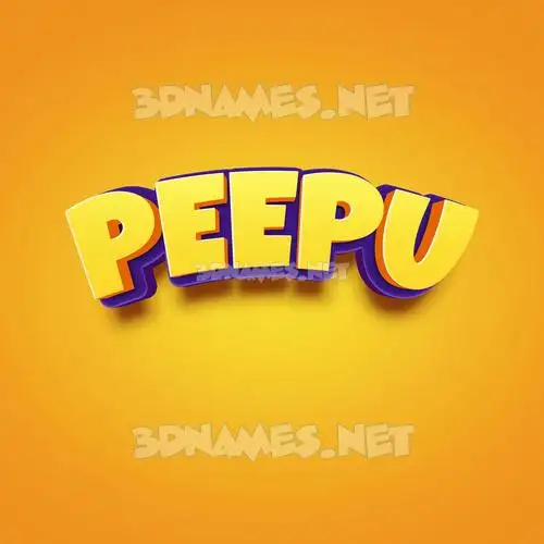 peepu in Orange Toon style - 3D name wallpaper peepu in Orange Toon style - 3D name wallpaper