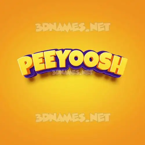 peeyoosh in Orange Toon style - 3D name wallpaper peeyoosh in Orange Toon style - 3D name wallpaper