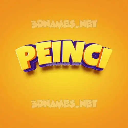 peinci in Orange Toon style - 3D name wallpaper peinci in Orange Toon style - 3D name wallpaper