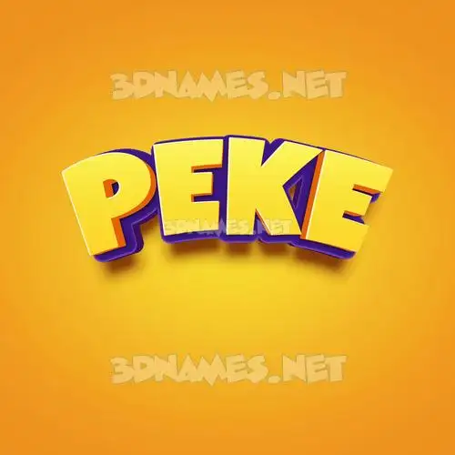peke in Orange Toon style - 3D name wallpaper peke in Orange Toon style - 3D name wallpaper