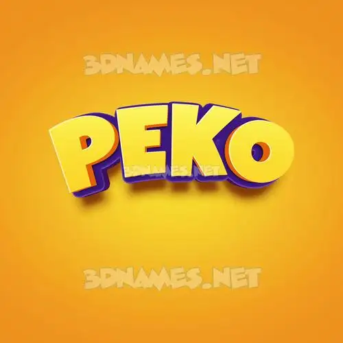 peko in Orange Toon style - 3D name wallpaper peko in Orange Toon style - 3D name wallpaper