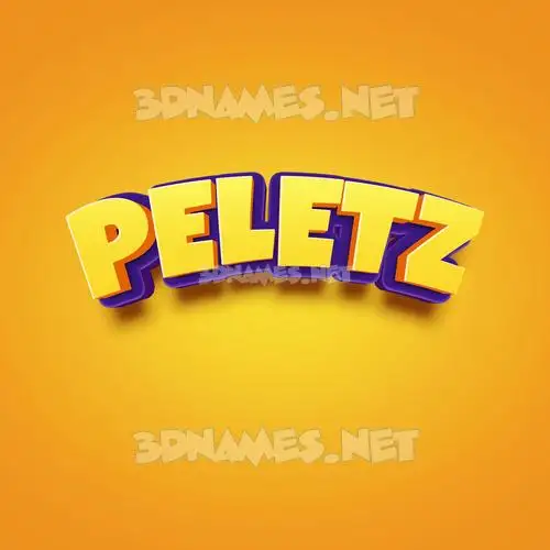 peletz in Orange Toon style - 3D name wallpaper peletz in Orange Toon style - 3D name wallpaper