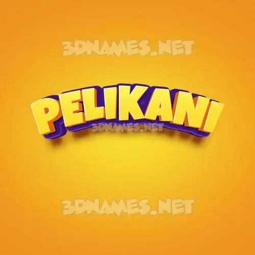 pelikani in Orange Toon style - 3D name wallpaper pelikani in Orange Toon style - 3D name wallpaper