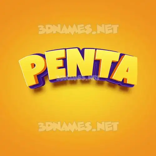 penta in Orange Toon style - 3D name wallpaper penta in Orange Toon style - 3D name wallpaper