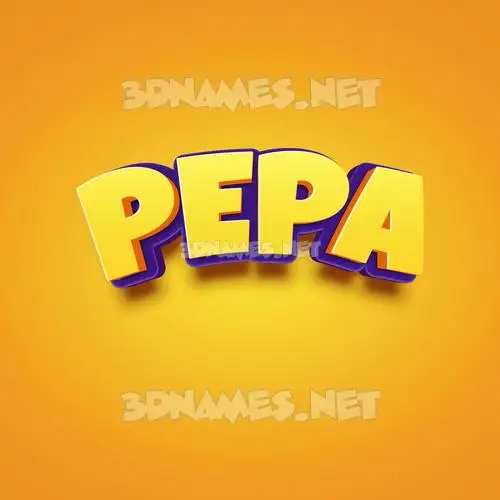 pepa in Orange Toon style - 3D name wallpaper