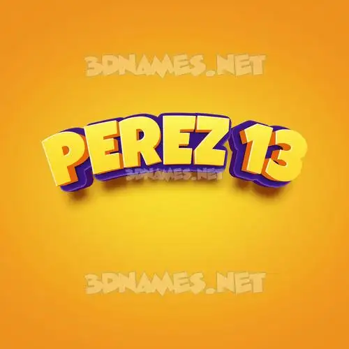 perez 13 in Orange Toon style - 3D name wallpaper perez 13 in Orange Toon style - 3D name wallpaper