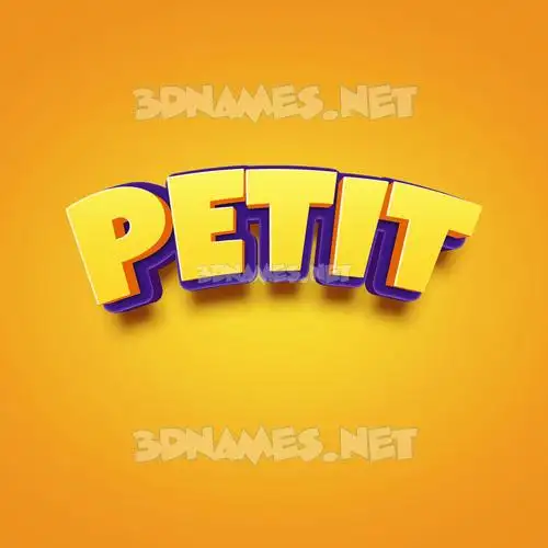 petit in Orange Toon style - 3D name wallpaper petit in Orange Toon style - 3D name wallpaper