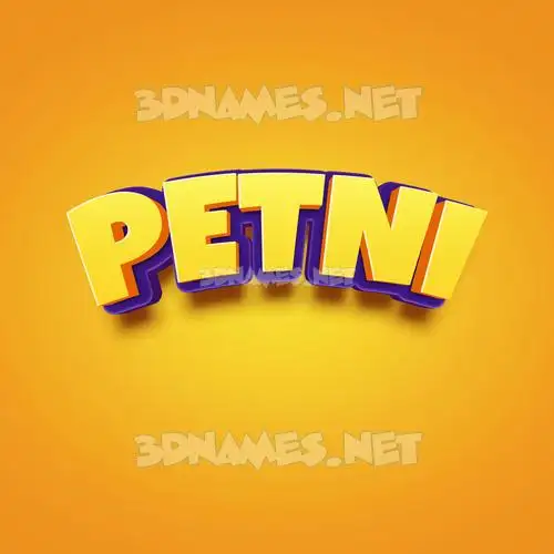 petni in Orange Toon style - 3D name wallpaper petni in Orange Toon style - 3D name wallpaper