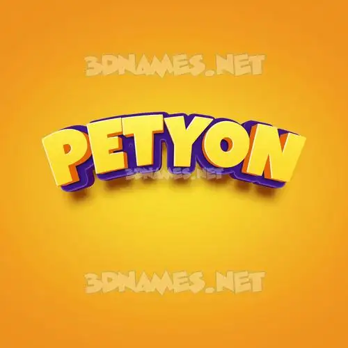petyon in Orange Toon style - 3D name wallpaper petyon in Orange Toon style - 3D name wallpaper