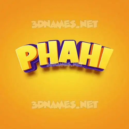 phahi in Orange Toon style - 3D name wallpaper phahi in Orange Toon style - 3D name wallpaper