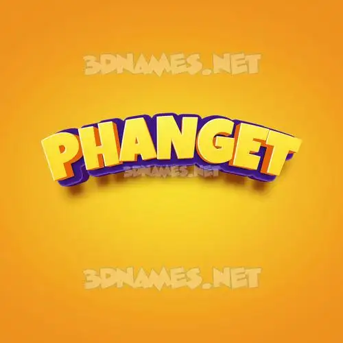 phanget in Orange Toon style - 3D name wallpaper