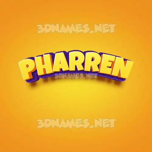 pharren in Orange Toon style - 3D name wallpaper pharren in Orange Toon style - 3D name wallpaper