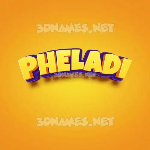 pheladi in Orange Toon style - 3D name wallpaper
