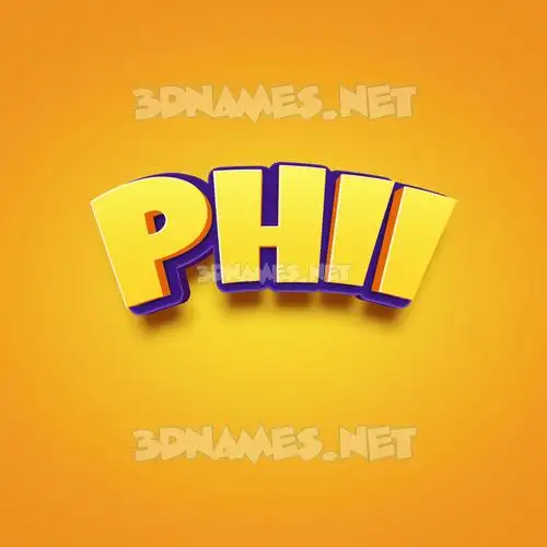 phii in Orange Toon style - 3D name wallpaper phii in Orange Toon style - 3D name wallpaper