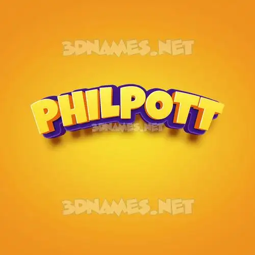 philpott in Orange Toon style - 3D name wallpaper philpott in Orange Toon style - 3D name wallpaper