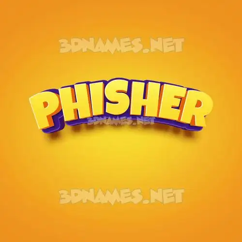 phisher in Orange Toon style - 3D name wallpaper phisher in Orange Toon style - 3D name wallpaper