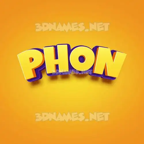 phon in Orange Toon style - 3D name wallpaper phon in Orange Toon style - 3D name wallpaper