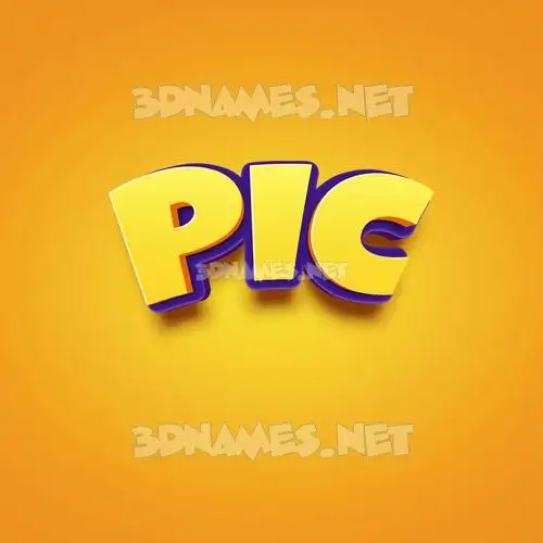 pic in Orange Toon style - 3D name wallpaper