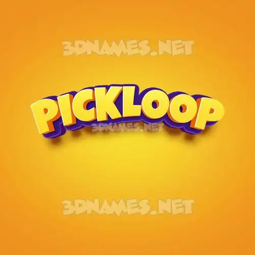 pickloop in Orange Toon style - 3D name wallpaper pickloop in Orange Toon style - 3D name wallpaper