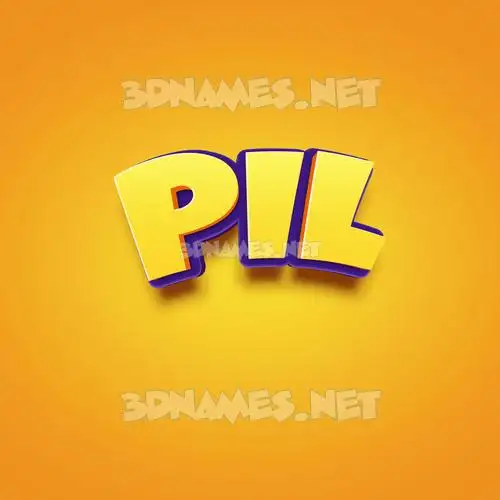 pil in Orange Toon style - 3D name wallpaper pil in Orange Toon style - 3D name wallpaper