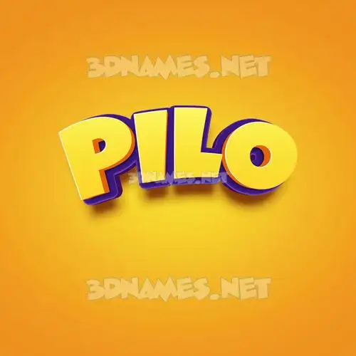 pilo in Orange Toon style - 3D name wallpaper pilo in Orange Toon style - 3D name wallpaper