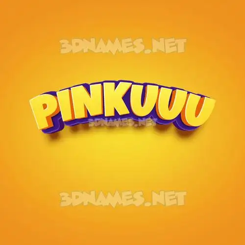 pinkuuu in Orange Toon style - 3D name wallpaper pinkuuu in Orange Toon style - 3D name wallpaper