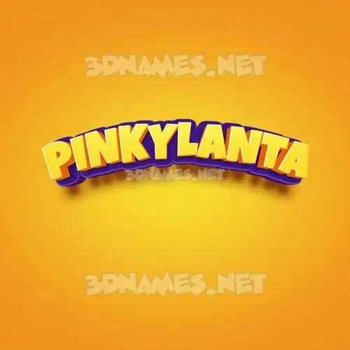 pinkylanta in Orange Toon style - 3D name wallpaper pinkylanta in Orange Toon style - 3D name wallpaper