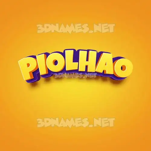 piolhao in Orange Toon style - 3D name wallpaper piolhao in Orange Toon style - 3D name wallpaper