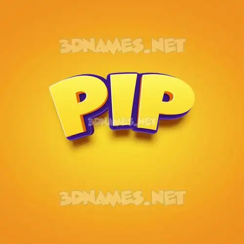 pip in Orange Toon style - 3D name wallpaper