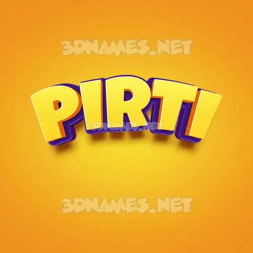 pirti in Orange Toon style - 3D name wallpaper pirti in Orange Toon style - 3D name wallpaper