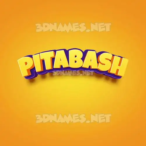 pitabash in Orange Toon style - 3D name wallpaper pitabash in Orange Toon style - 3D name wallpaper