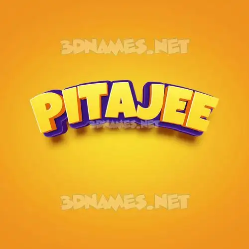 pitajee in Orange Toon style - 3D name wallpaper pitajee in Orange Toon style - 3D name wallpaper