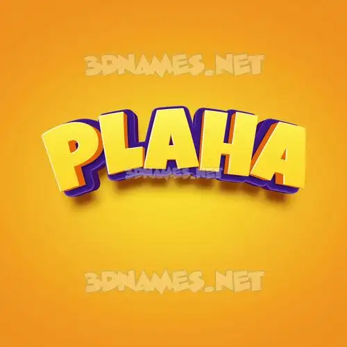 plaha in Orange Toon style - 3D name wallpaper plaha in Orange Toon style - 3D name wallpaper