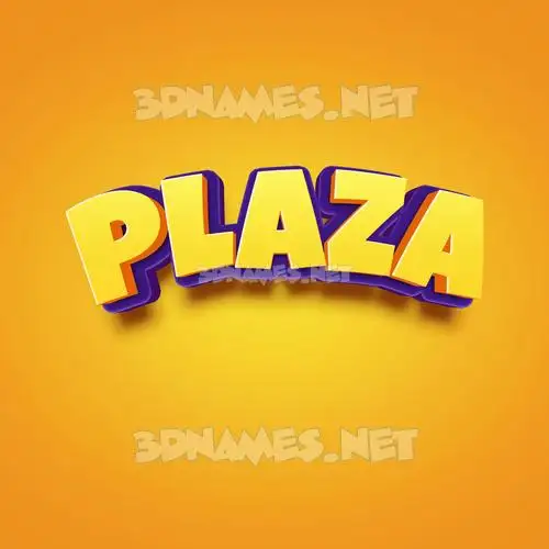 plaza in Orange Toon style - 3D name wallpaper plaza in Orange Toon style - 3D name wallpaper