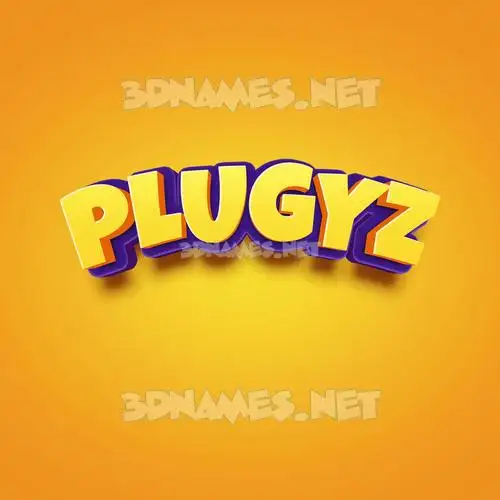 plugyz in Orange Toon style - 3D name wallpaper plugyz in Orange Toon style - 3D name wallpaper