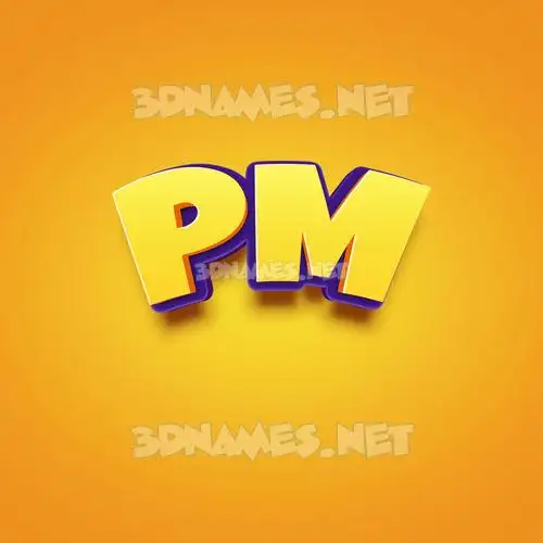 pm in Orange Toon style - 3D name wallpaper pm in Orange Toon style - 3D name wallpaper