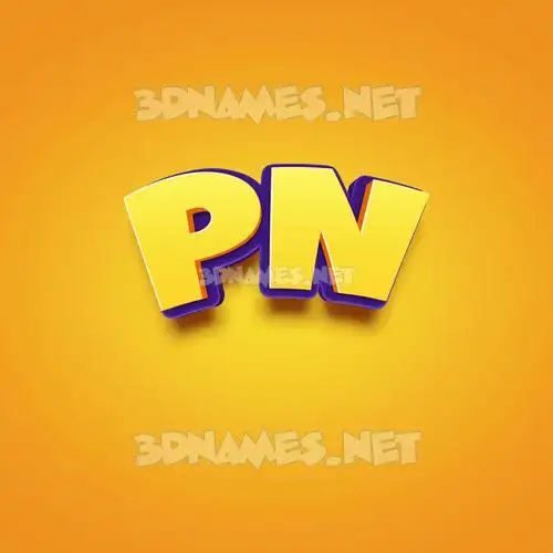 pn in Orange Toon style - 3D name wallpaper pn in Orange Toon style - 3D name wallpaper